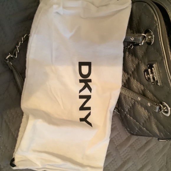 DKNY Nadia Small Quilted Flap Shoulder Bag - Shoulder Bags  DKNY Silver Quilted Purse, Excellent Condition